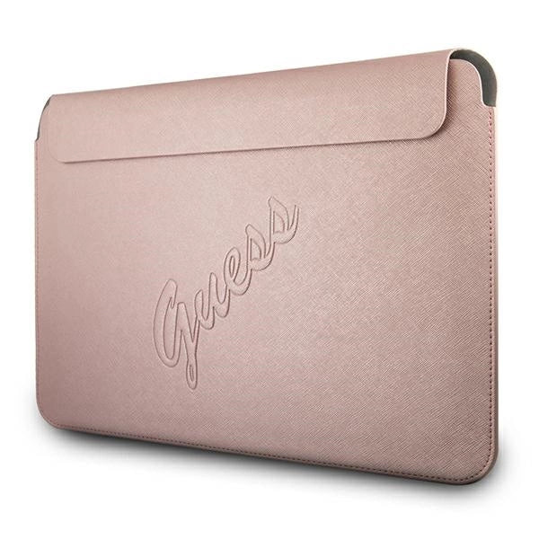 Guess Saffiano Script cover for a 13" laptop - pink