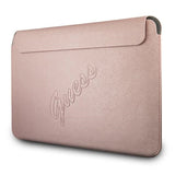 Guess Saffiano Script cover for a 13" laptop - pink