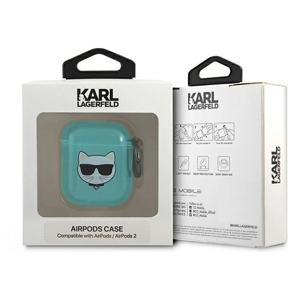 Karl Lagerfeld Choupette Case til AirPods 1/2 - Blå