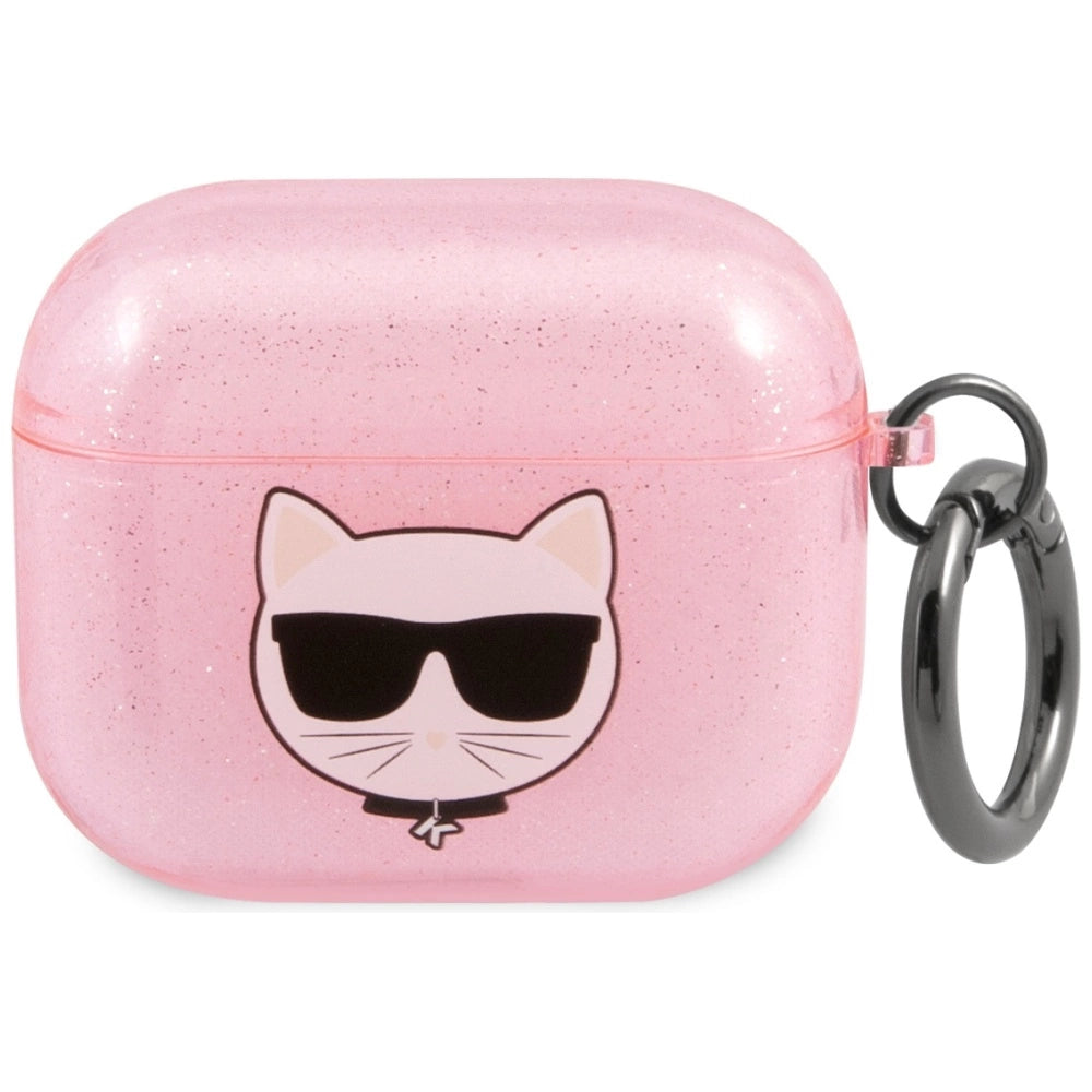 Karl Lagerfeld KLA3UCHGP AirPods 3 cover Rosé/pink Glitter Choupette