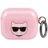 Karl Lagerfeld KLA3UCHGP AirPods 3 cover Rosé/pink Glitter Choupette
