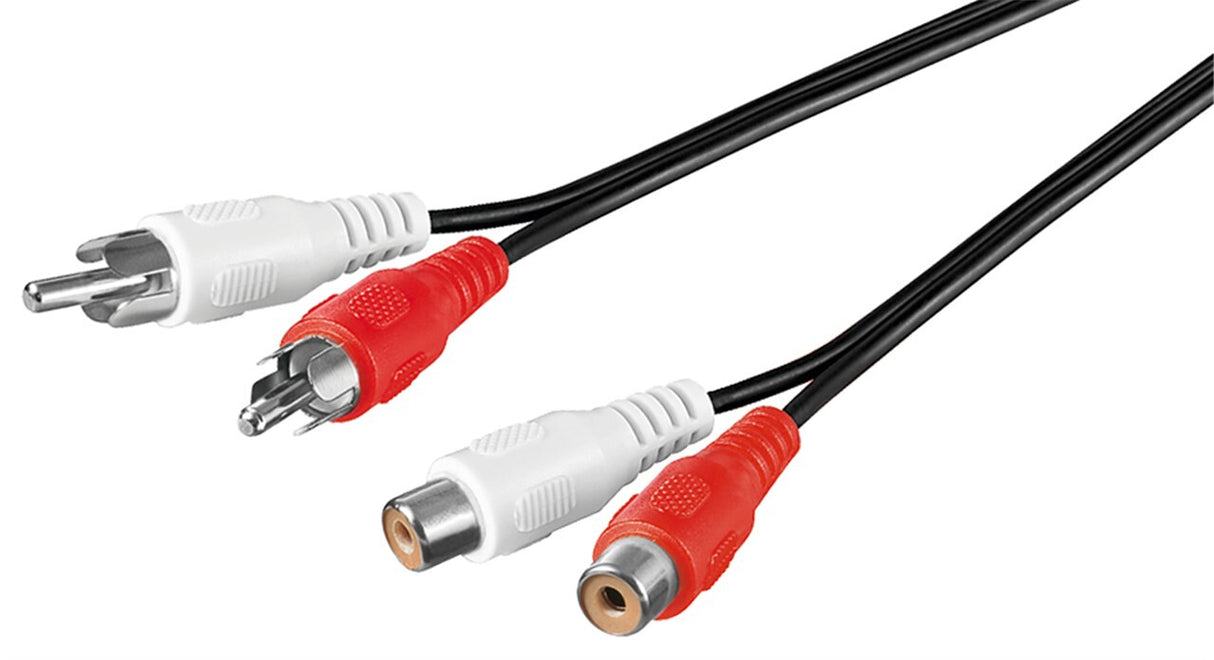 Goobay 50025 lydkabel 1,5 m 2 x RCA Sort