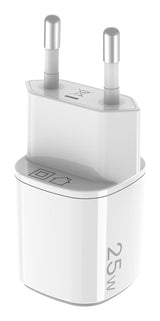 Celly UPTC1USB1USBC25 oplader til mobil enhed Digitalt kamera, Mikrofon, Smartphone, Tablet, Telefon Hvid USB Indendørs