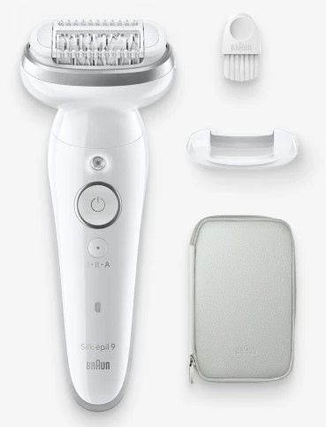 Braun Silk-épil 9 BR2-225328 hårfjerner 40 pincetter Grå, Hvid