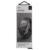 Uniq Aspen flettet rem til Apple Watch 1/2/3/4/5/6/7/8/SE/SE2 40/38/41 mm - Grå