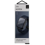 Uniq Aspen Strimlet rem til Apple Watch 1/2/3/4/5/6/7/8/SE/SE2 44/42/45 mm - blå