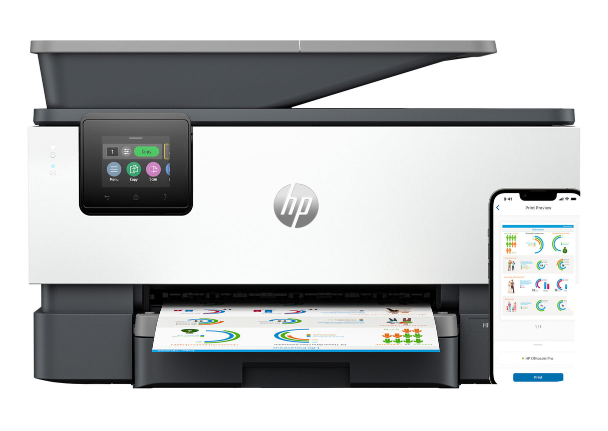 HP OfficeJet Pro 9122e Trådløst All-in-One Farve Printer, Instant Ink; 2-sidet printning