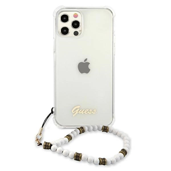 Guess GUHCP12LKPSWH iPhone 12 Pro Max 6.7" Transparent Hardcase White Pearl