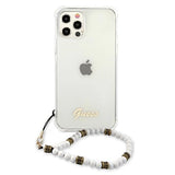 Guess GUHCP12LKPSWH iPhone 12 Pro Max 6.7" Transparent Hardcase White Pearl