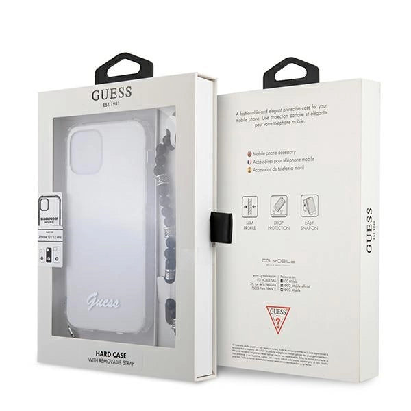 Guess GUHCP12MKPSBK iPhone 12/12 Pro 6.1" Transparent hardcase Black Pearl