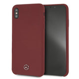 Mercedes Silicone Line Case for iPhone Xs Max - Red