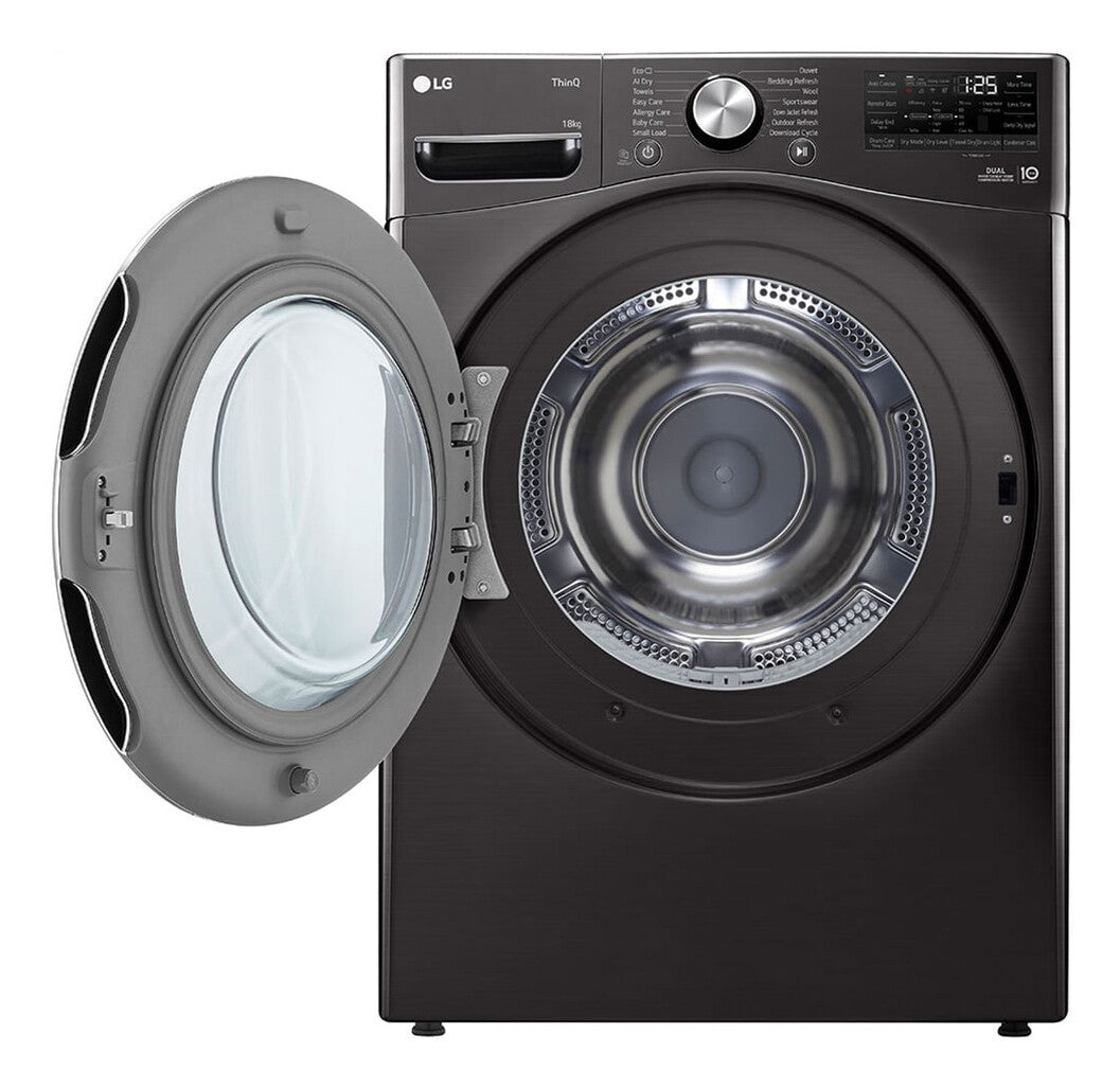 LG RH18U8JVCW tørretumbler Fritstående Front-læsning 18 kg Sort