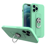 Ring Case silikonhylster med fingergreb og stå for iPhone 13 mini mint