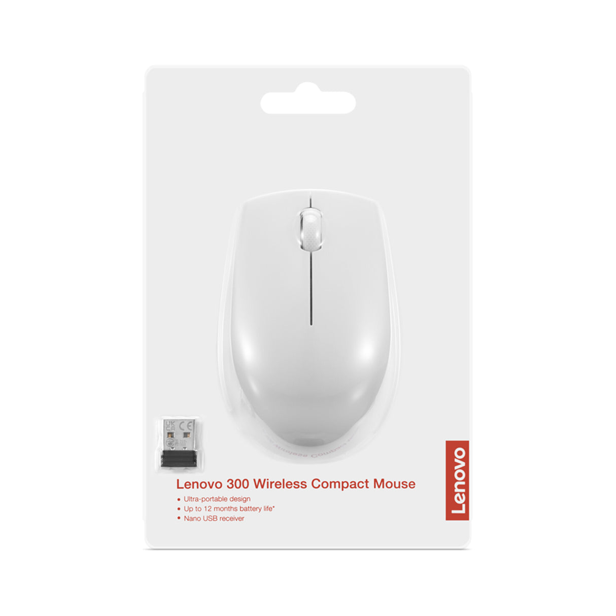 Lenovo 300 mus Kontor Ambidextrous RF trådløst Optisk 1000 dpi