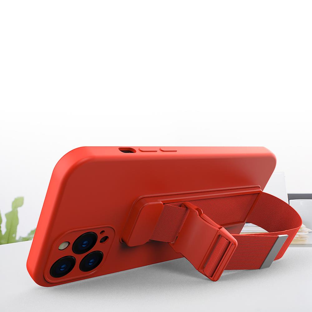 Rope case gel case med en kæde lanyard taske lanyard iPhone 12 gul