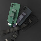 Rope case gel case med lanyard kæde håndtaske lanyard iPhone 12 Pro Max rød