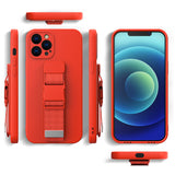 Rope case gel case med en kæde lanyard taske lanyard iPhone 12 Pro Max mørkegrøn