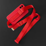 Rope case gel case med en lanyard kæde taske lanyard Samsung Galaxy A32 5G sort