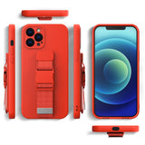 Rope case gel case med en lanyard kæde taske lanyard Samsung Galaxy A32 5G sort