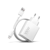 Xiaomi Mi Travel Charger Combo Set med USB-A til Type-C opladningskabel 1m, 100W Hvid EU BHR095VEU