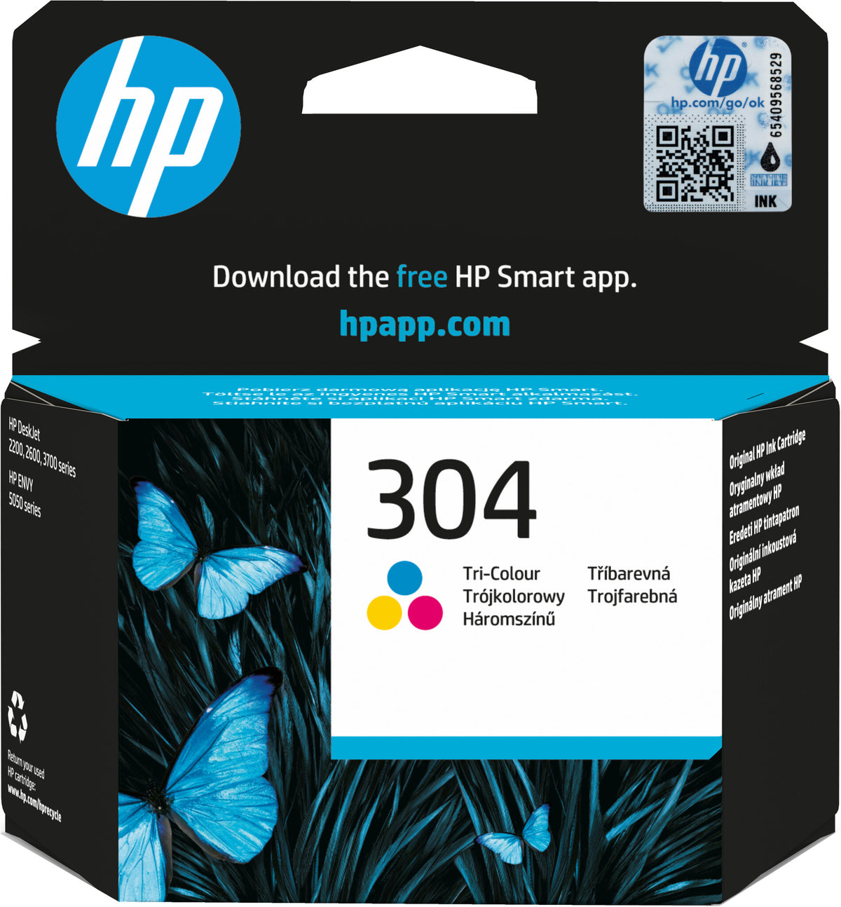 HP 304 Farve (cyan, magenta, gul) 100 sider Blæk N9K05AE
