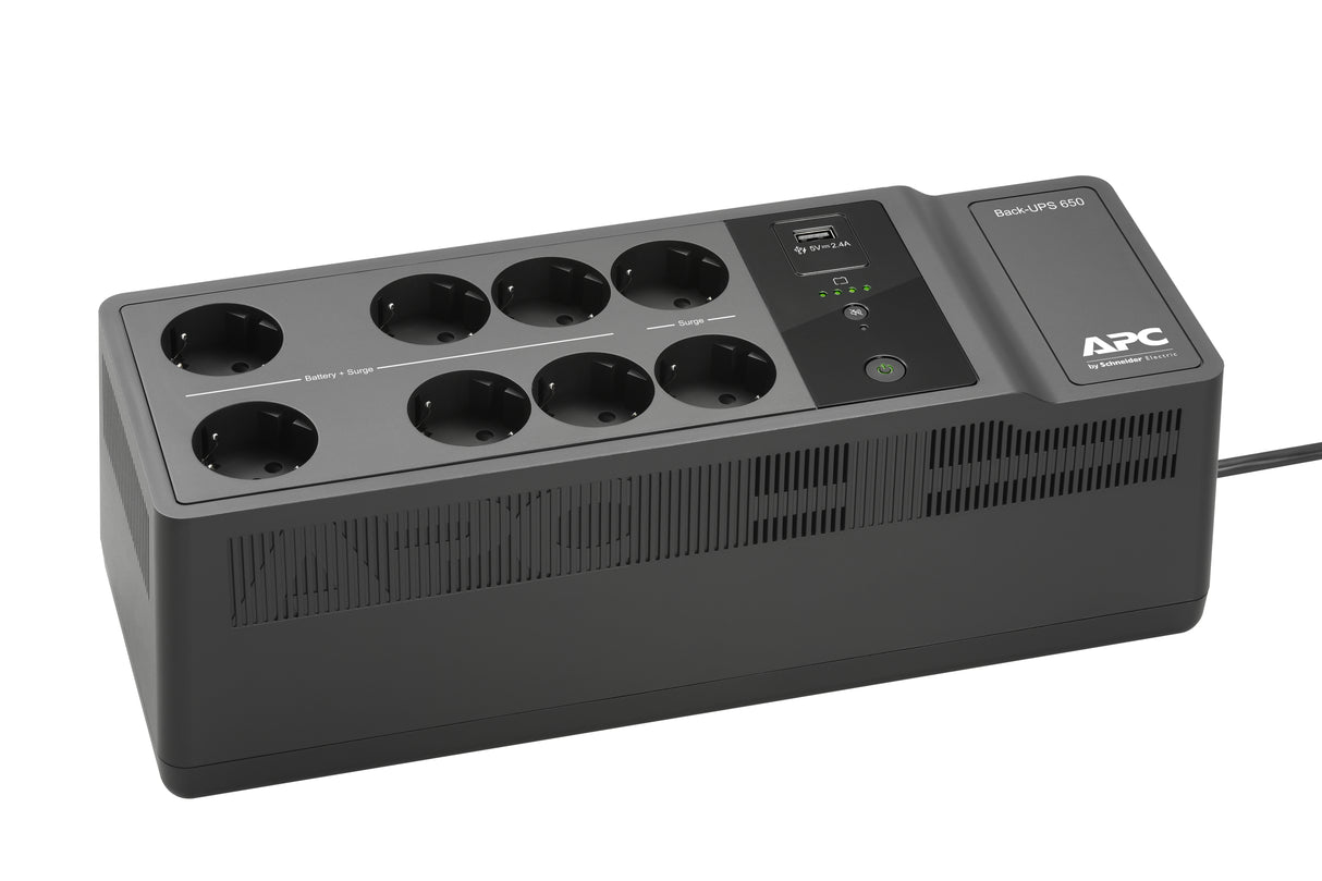 APC Back-UPS 650VA 230V 1 USB charging port - (Offline-) USV UPS-enhed Standby (offline) 0,65 kVA 400 W 8 AC stikkontakt(er)