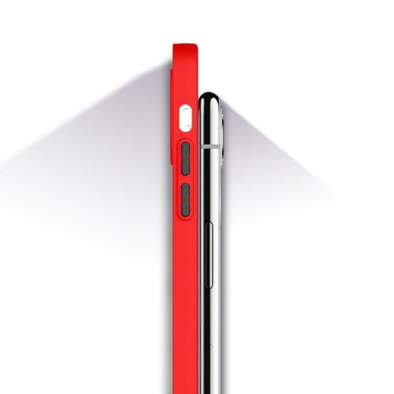 Milky Case silikone fleksibelt gennemsigtigt etui til Samsung Galaxy A42 5G rød