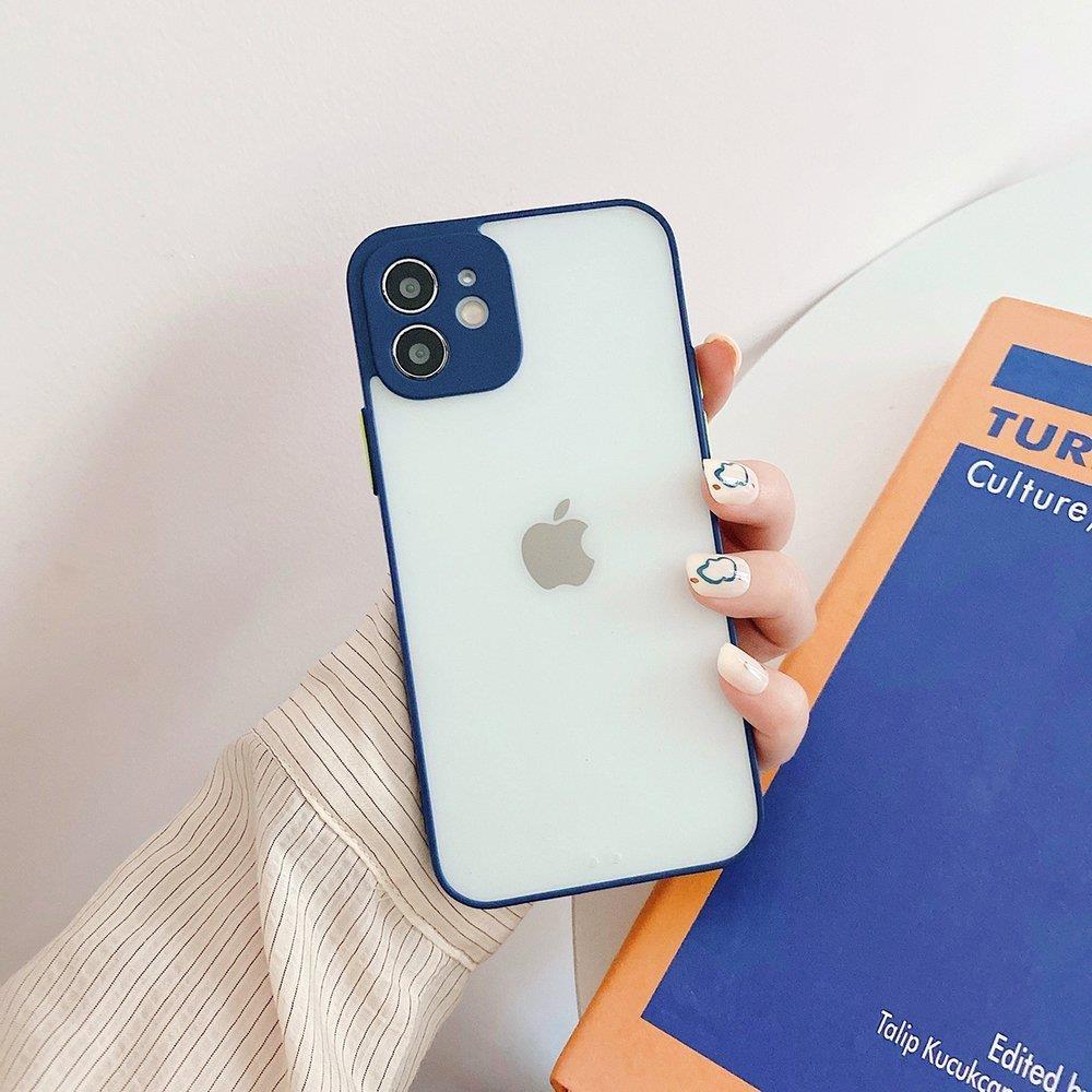 Milky Case silikone fleksibelt gennemsigtigt etui til Samsung Galaxy A72 4G marineblå