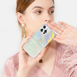 Kingxbar Shell Series luksuriøse elegante telefonfoder til iPhone 13 Pro perlemynte