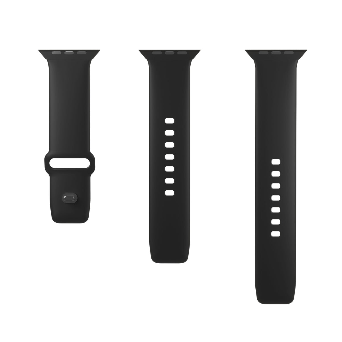 Puro Icon Silikonerem til Apple Watch 38 / 40 / 41 mm - Sort (2 stk.)