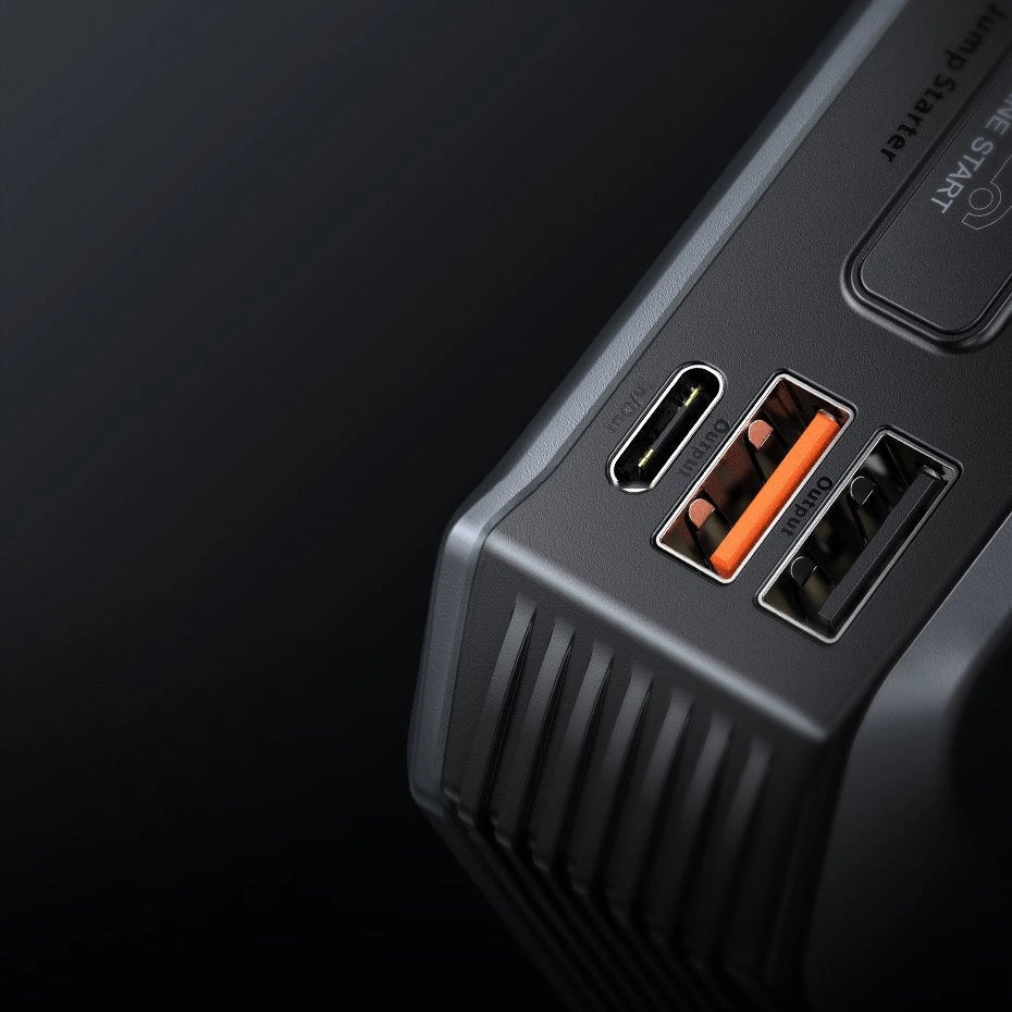 Baseus powerbank Power Starter Jump Starter start enhed booster 20000mAh 12V (2000A / 1000A) + krokodille klip kabler sort (CGNL020001)