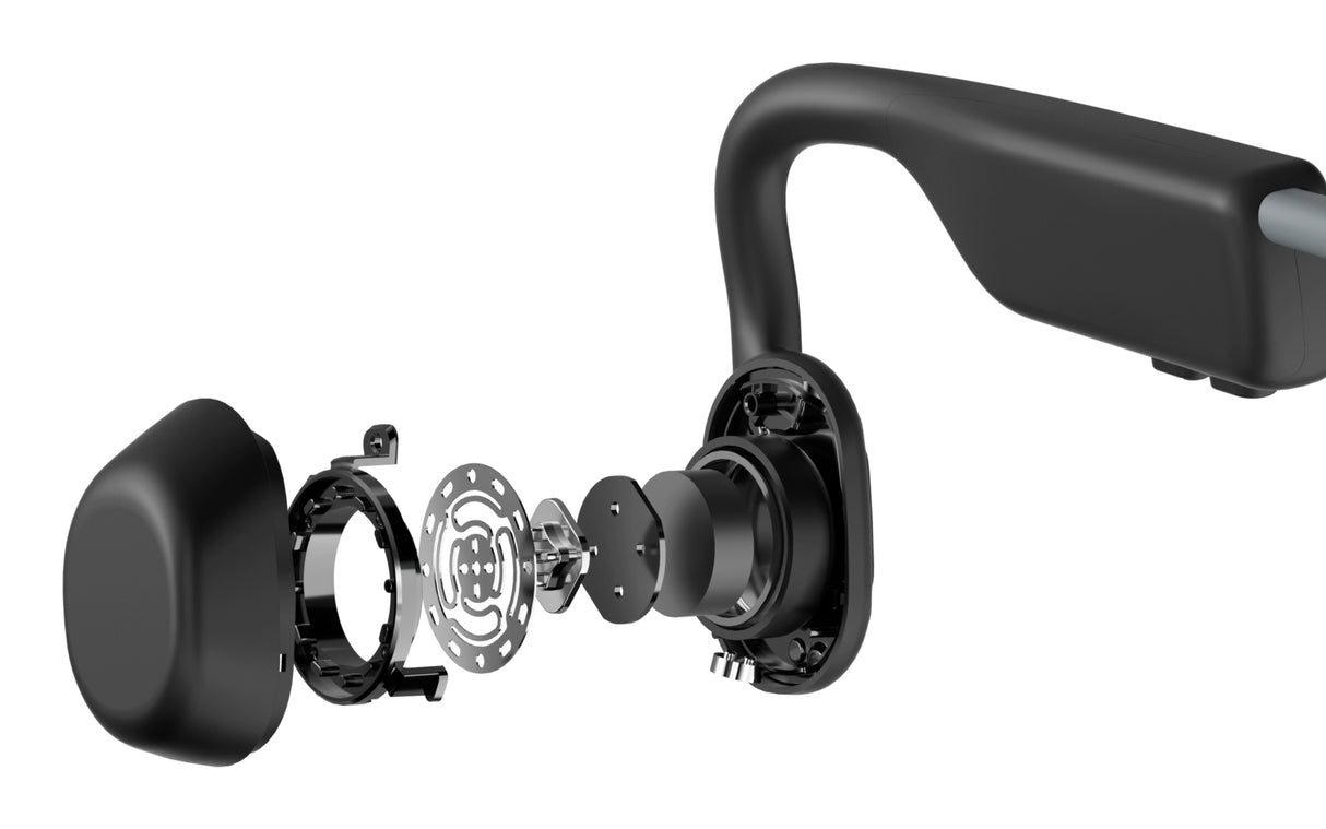 Shokz OpenMove bone conduction open-ear headphones grey