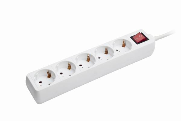 Gembird Surge Protector 5x Hvid 5 AC stikkontakt(er)