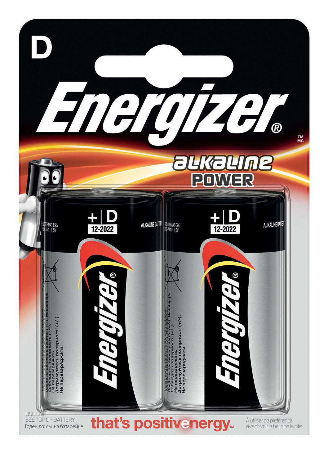 Energizer Alkaline Power Engangsbatteri D
