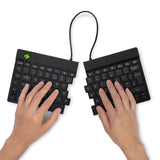 R-Go Tools Ergonomisch toetsenbord R-Go Split Break met pauzesoftware, gesplitst toetsenbord, QWERTY (UK), Bluetooth, zwart