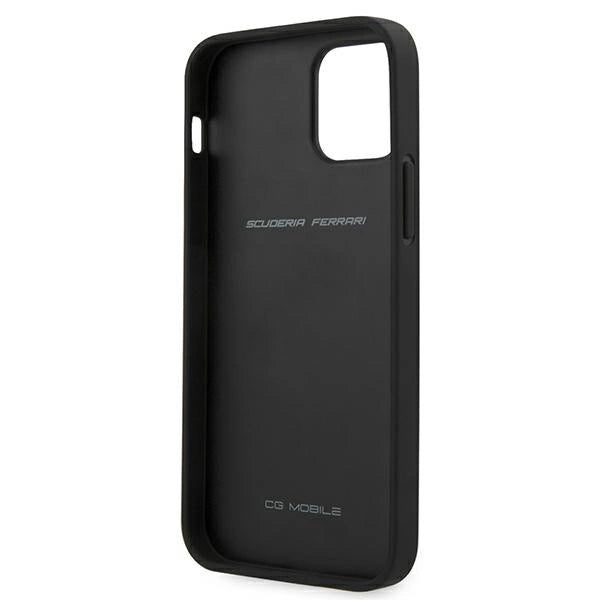 Ferrari FEOMSHCP12LBK iPhone 12 Pro Max sort/sort hardcase Off Track læder nylon stribe