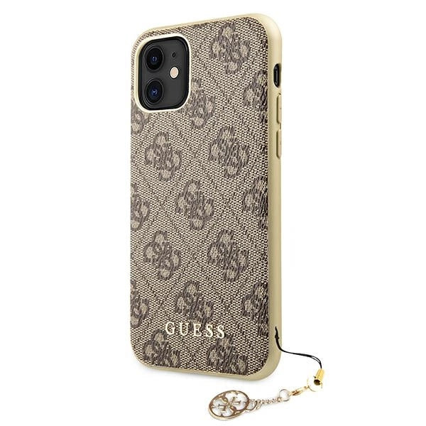 Guess GUHCN61GF4GBR iPhone 11 6.1" / Xr brun/brun hard case 4G Charms Collection