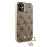 Guess GUHCN61GF4GBR iPhone 11 6.1" / Xr brun/brun hard case 4G Charms Collection