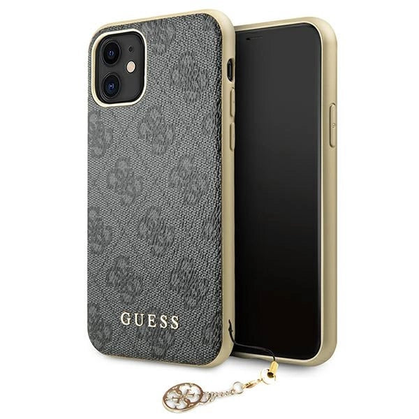 Guess GUHCN61GF4GGR iPhone 11 6.1" / Xr grå/grå hard case 4G Charms Collection