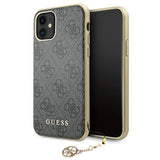 Guess GUHCN61GF4GGR iPhone 11 6.1" / Xr grå/grå hard case 4G Charms Collection