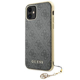 Guess GUHCN61GF4GGR iPhone 11 6.1" / Xr grå/grå hard case 4G Charms Collection
