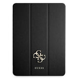 Guess Saffiano Collection-kasse til iPad 12.9" 2021 Bogomslag - sort