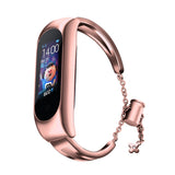 Metal armbånd til Xiaomi Mi Band 3 / 4 / 5 / 6 band rem - pink
