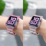 Silicone Band Strap Armbånd Case Strap Light Set til Apple Watch 44mm - Purple
