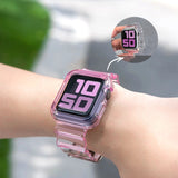 Silicone Band Strap Bracelet Case Strap Light Set for Apple Watch 40mm - Black