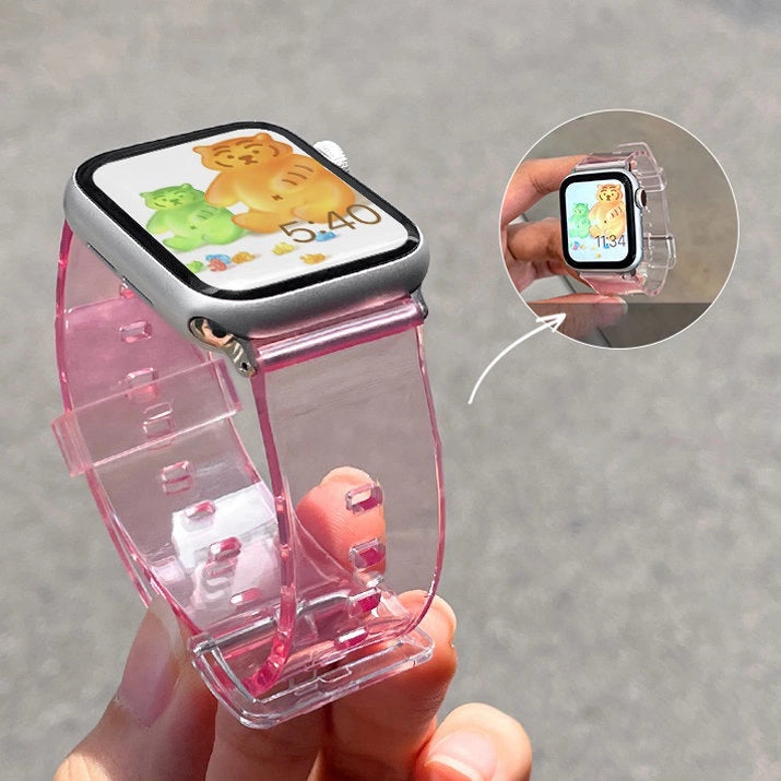 Silicone Strap Armbånd Armbånd Strap Light til Apple Watch 42 / 44 mm - Rød