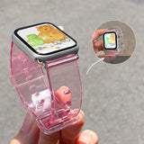 Silicone Strap Armbånd Armbånd Strap Light til Apple Watch 42 / 44 mm - Rød