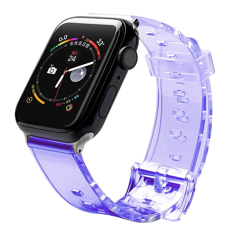 Silicone Strap Armbånd Armbånd Strap Light til Apple Watch 38 / 40 mm - lilla