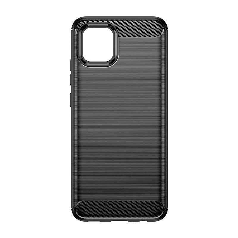 Carbon Case Fleksibel dækning Case til Samsung A03S EU (166.5) sort