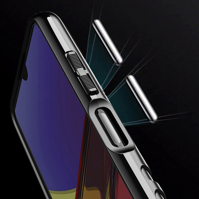 Thunder Case Flexible Tough Rugged Cover TPU Case til Samsung Galaxy A03s sort
